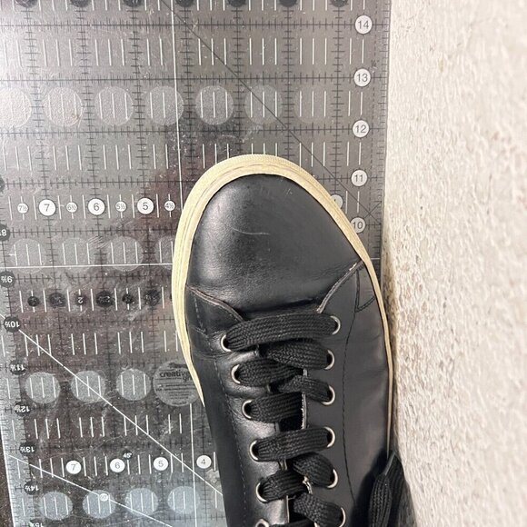 Devan Vincent Men Size10 Black Leather Classic Rubber Sole Lace Up Casual Shoes - Picture 15 of 15